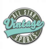 Vintage Sportarten Aufkleber (Vorderseite)