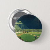 Vintage Sportarten, Baseballspiel nachts Button (Vorne & Hinten)