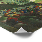 Vintage Sportarten, Baseballspiel nachts Poster (Ecke)