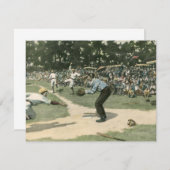 Vintage Sportarten, Baseballspieler, der in Zuhaus (Vorne/Hinten)