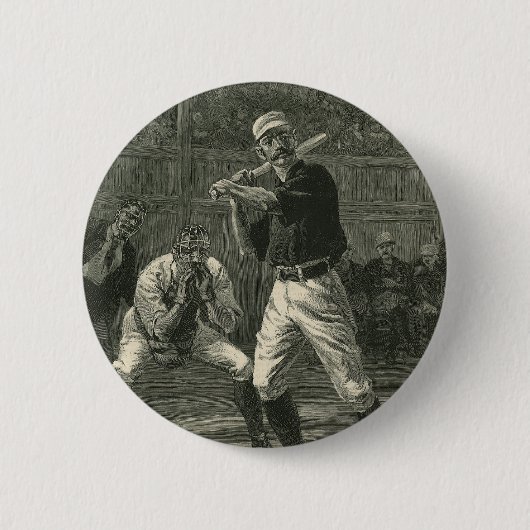 Vintage Sportarten, Baseballspieler von Thulstrup Button (Vorderseite)