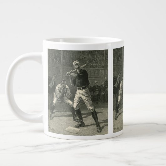 Vintage Sportarten, Baseballspieler von Thulstrup Jumbo-Tasse (Links)