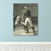 Vintage Sportarten, Baseballspieler von Thulstrup Leinwanddruck (Insitu (Holzboden))