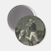 Vintage Sportarten, Baseballspieler von Thulstrup Magnet (Vorderseite/Rückseite)