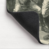 Vintage Sportarten, Baseballspieler von Thulstrup Mousepad (Ecke)