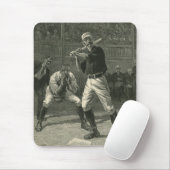 Vintage Sportarten, Baseballspieler von Thulstrup Mousepad (Mit Mouse)