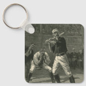 Vintage Sportarten, Baseballspieler von Thulstrup Schlüsselanhänger (Vorderseite)