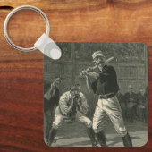 Vintage Sportarten, Baseballspieler von Thulstrup Schlüsselanhänger (Vorderseite)