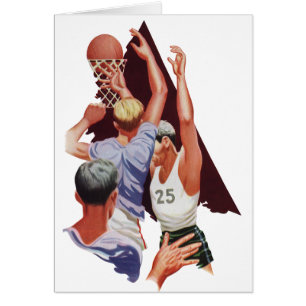 Vintage Sportarten, Basketball-Spieler im Spiel