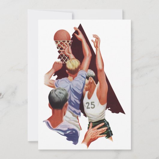 Vintage Sportarten, Basketball-Spieler im Spiel (Vorderseite)