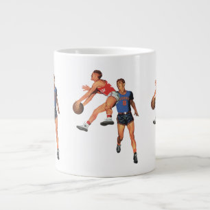Vintage Sportarten, Basketball-Spieler im Spiel Jumbo-Tasse