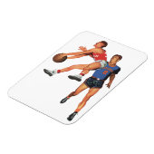 Vintage Sportarten, Basketball-Spieler im Spiel Magnet (Linke Seite)