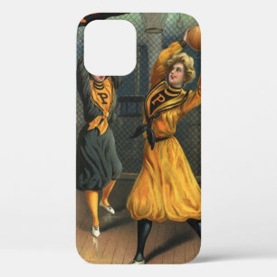 Vintage Sportarten, Frauenbasketballmannschaft bei iPhone 12 Hülle