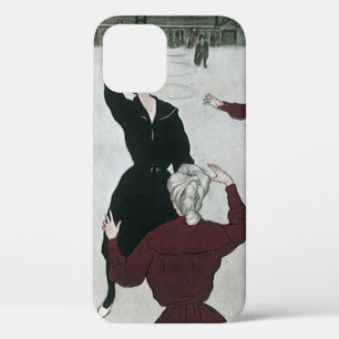 Vintage Sportarten, Frauenbasketballspieler im Spi iPhone 12 Hülle