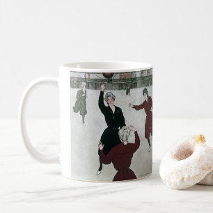 Vintage Sportarten, Frauenbasketballspieler im Spi Kaffeetasse