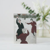 Vintage Sportarten, Frauenbasketballspieler im Spi Postkarte (Stehend Vorderseite)
