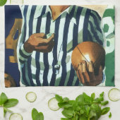 Vintage Sportarten, Fußball-Schiedsrichtermünzen Geschirrtuch (Gefaltet)