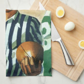 Vintage Sportarten, Fußball-Schiedsrichtermünzen Geschirrtuch (Viertel Falte)