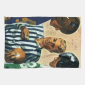 Vintage Sportarten, Fußball-Schiedsrichtermünzen Geschirrtuch (Horizontal)