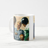 Vintage Sportarten, Fußball-Schiedsrichtermünzen Kaffeetasse (Vorderseite Links)