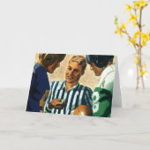 Vintage Sportarten, Fußball-Schiedsrichtermünzen Karte (Gelbe Blume)