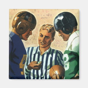 Vintage Sportarten, Fußball-Schiedsrichtermünzen Magnet