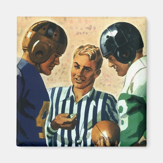 Vintage Sportarten, Fußball-Schiedsrichtermünzen Magnet (Vorne)