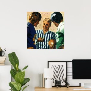 Vintage Sportarten, Fußball-Schiedsrichtermünzen Poster
