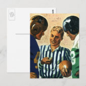 Vintage Sportarten, Fußball-Schiedsrichtermünzen Postkarte (Vorne/Hinten)