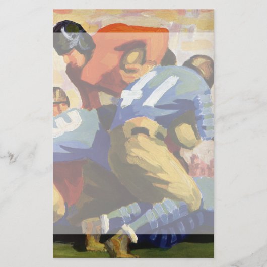 Vintage Sportarten, Fußballspieler Briefpapier (Vorderseite)