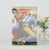 Vintage Sportarten, Fußballspieler Briefpapier (Stehend Vorderseite)