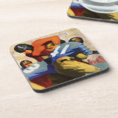 Vintage Sportarten, Fußballspieler Getränkeuntersetzer (Linke Seite)