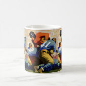 Vintage Sportarten, Fußballspieler Kaffeetasse (Mittel)