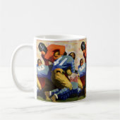Vintage Sportarten, Fußballspieler Kaffeetasse (Links)