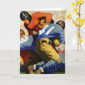 Vintage Sportarten, Fußballspieler Karte (Gelbe Blume)