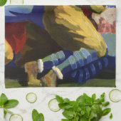 Vintage Sportarten, Fußballspieler Küchentuch (Gefaltet)