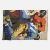 Vintage Sportarten, Fußballspieler Küchentuch (Horizontal)