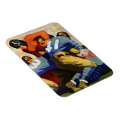 Vintage Sportarten, Fußballspieler Magnet (Rechte Seite)