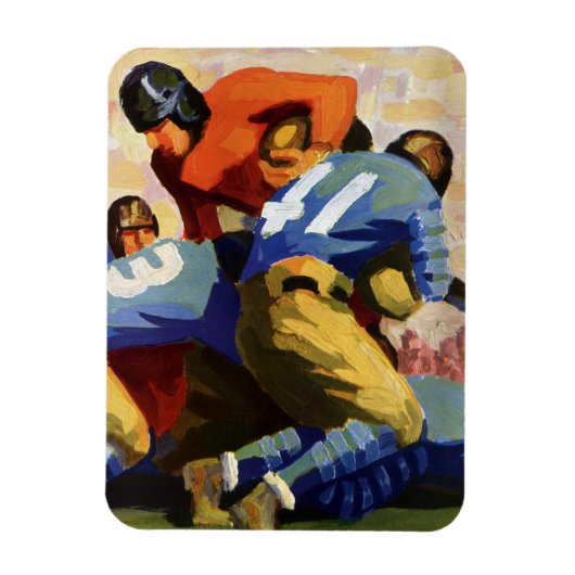 Vintage Sportarten, Fußballspieler Magnet (Vertikal)