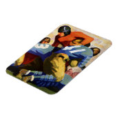 Vintage Sportarten, Fußballspieler Magnet (Linke Seite)