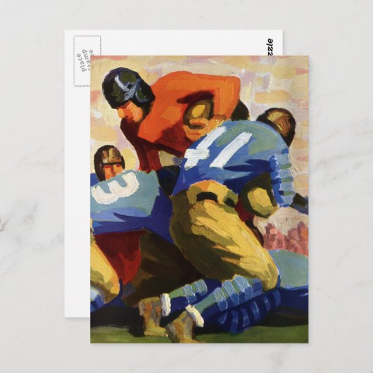 Vintage Sportarten, Fußballspieler Postkarte (Vorne/Hinten)