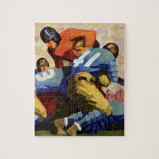 Vintage Sportarten, Fußballspieler Puzzle (Vertikal)