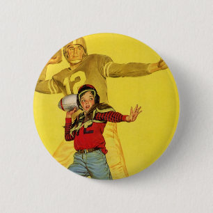 Vintage Sportarten, Junge als zukünftige Fußball Q Button