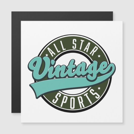 Vintage Sportarten Magnetkarte (Vorne/Hinten)