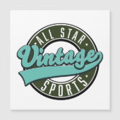Vintage Sportarten Magnetkarte (Vorderseite)