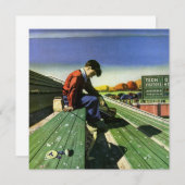 Vintage Sportarten, trauriger Fußballfan mit Megap (Vorne/Hinten)