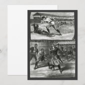 Vintage Sportarten, Viktorianische Baseballteams f (Vorne/Hinten)