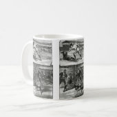 Vintage Sportarten, Viktorianische Baseballteams f Kaffeetasse (Vorderseite Links)