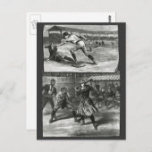 Vintage Sportarten, Viktorianische Baseballteams f Postkarte (Vorne/Hinten)