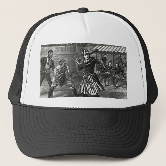 Vintage Sportarten, Viktorianische Baseballteams f Truckerkappe (Vorderseite)